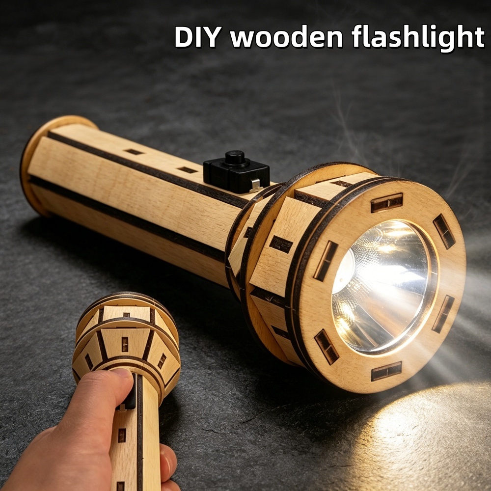 Wooden DIY Flashlight Puzzle K - огляд і ціна Science Project Diy