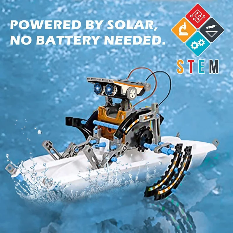 13-in-1 Solar Powered Robot Ki - огляд і ціна Science Project Robot