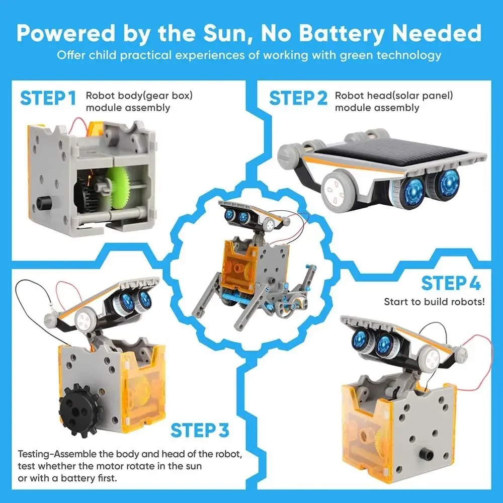 13-in-1 Education Solar Robot  - огляд і ціна Science Project Robot