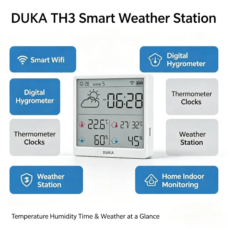 DUKA TH3 Wifi Smart Temperatur - огляд і ціна Weather Station Indoor