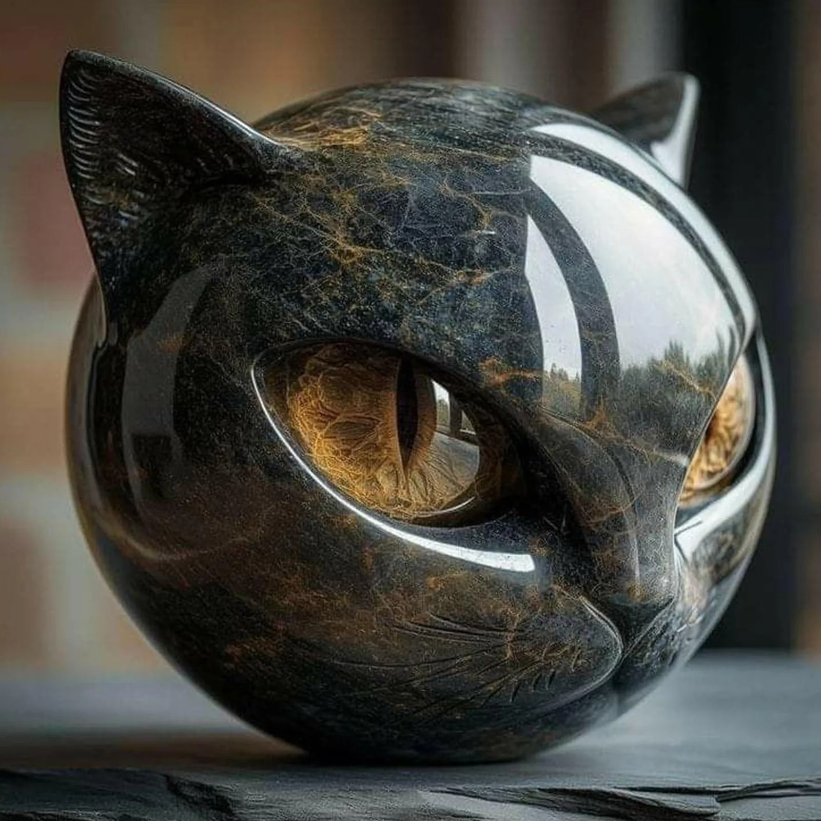 Decorative Black Cat Stone Fig - огляд і ціна Newton Cradle Large