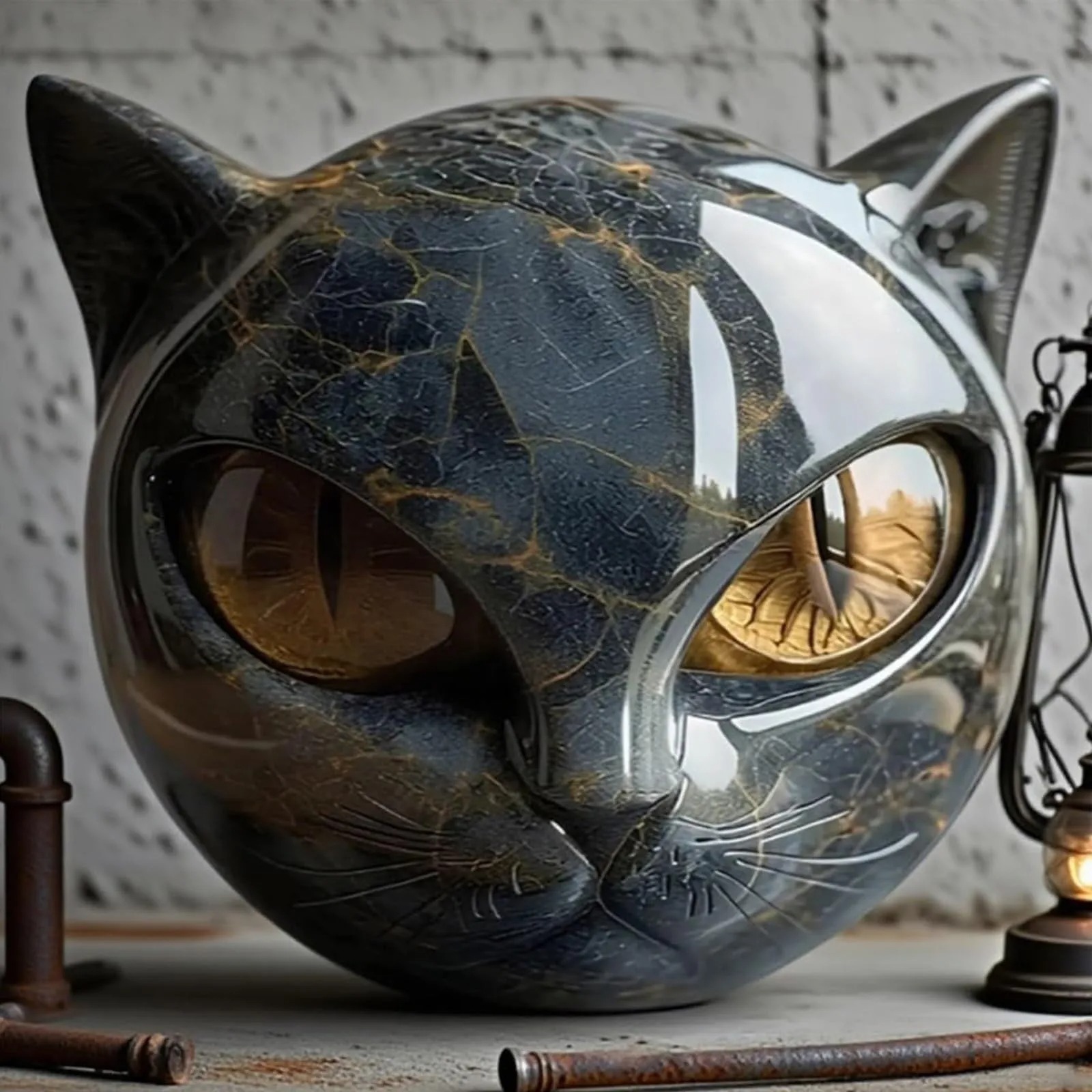 Decorative Black Cat Stone Fig - огляд і ціна Newton Cradle Large