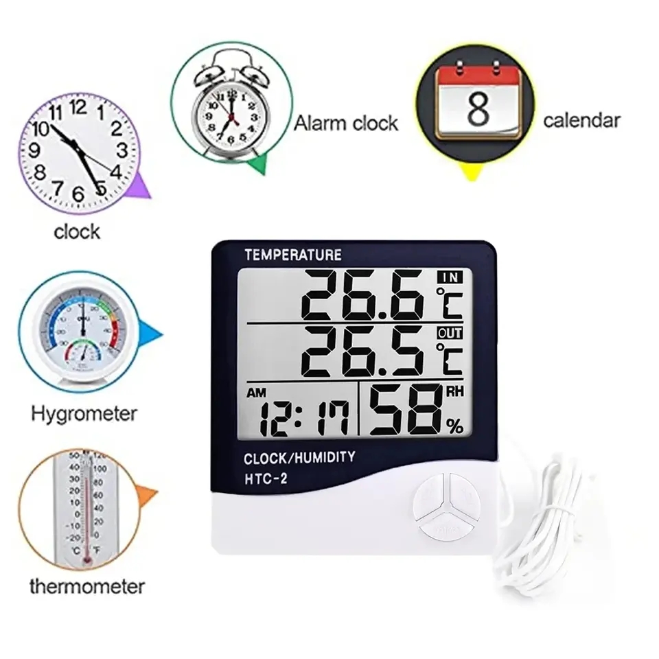 Indoor LCD Digital Thermometer - огляд і ціна Weather Station Indoor